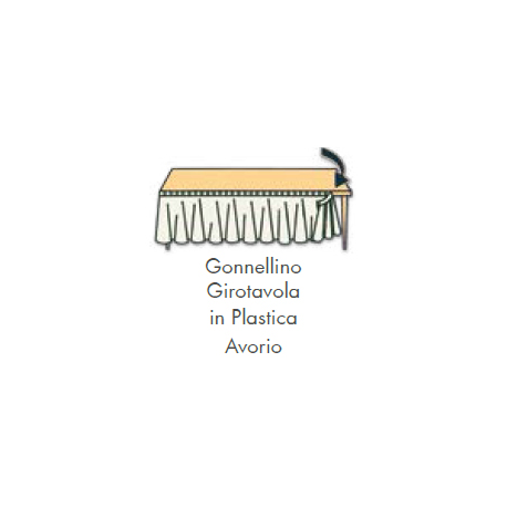 GONNELLINA GIROTAVOLA AVORIO in plastica 426x73 cm