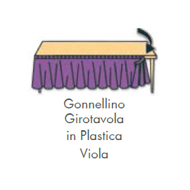 GONNELLINA GIROTAVOLA VIOLA in plastica 426x73 cm