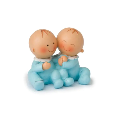 CAKE TOPPER NASCITA GEMELLI PIT 6,5 cm