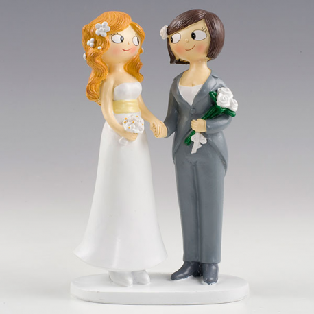 CAKE TOPPER SPOSE GIRLS MANO NELLA MANO 21cm