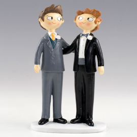 CAKE TOPPER SPOSI BOYS ABBRACCIATI 21cm