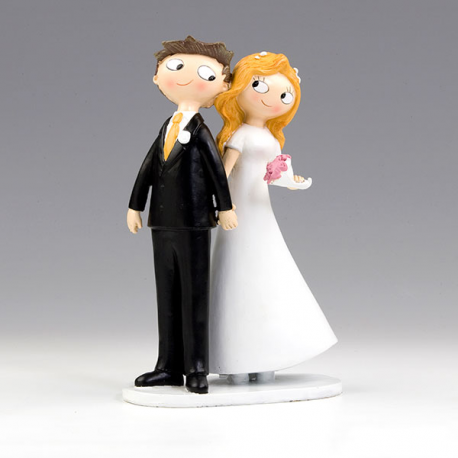 CAKE TOPPER SPOSI MANO NELLA MANO 21cm