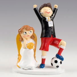 CAKE TOPPER SPOSO CALCIATORE 19,5cm