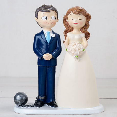 CAKE TOPPER SPOSO INCATENATO 22cm