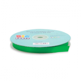 NASTRO DOPPIO RASO 10 mm x 50 mt - VERDE