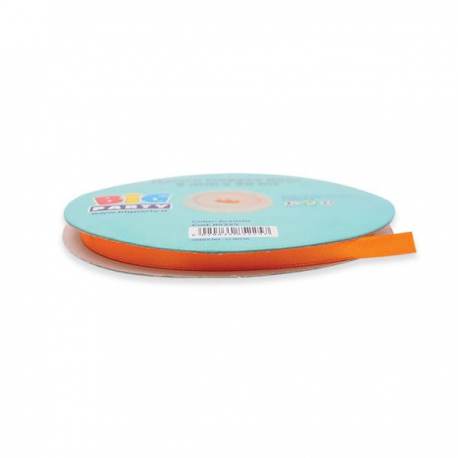 NASTRO DOPPIO RASO 6 mm x 50 mt - ARANCIO