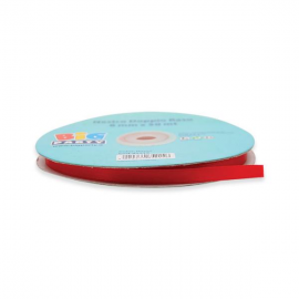 NASTRO DOPPIO RASO 6 mm x 50 mt - ROSSO