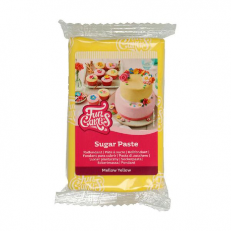 PASTA DI ZUCCHERO FunCakes GIALLA 250gr