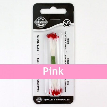 PISTILLI PER FIORI ROSA PZ.50 - Misura media