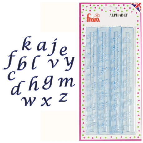 SET TAGLIAPASTA ALPHABET SCRIPT ITALIC MINUSCOLO