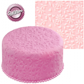 TAPPETO IN SILICONE DECORATO - FIORI 50x50cm