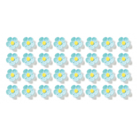 FIORELLINI DI ZUCCHERO PICCOLI AZZURRI - PZ. 30 diam.1 cm