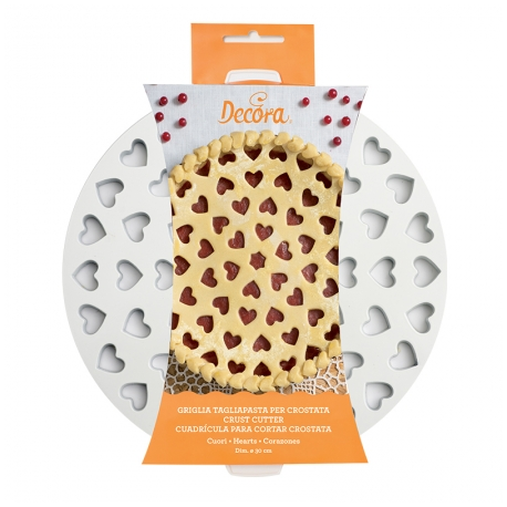 GRIGLIA TAGLIAPASTA PER CROSTATE CUORI 30cm