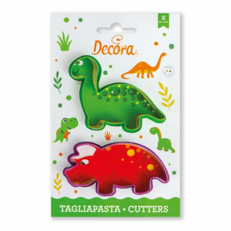 SET 2 TAGLIAPASTA DINOSAURI IN PLASTICA