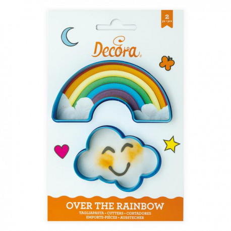 SET 2 TAGLIAPASTA ARCOBALENO E NUVOLA IN PLASTICA