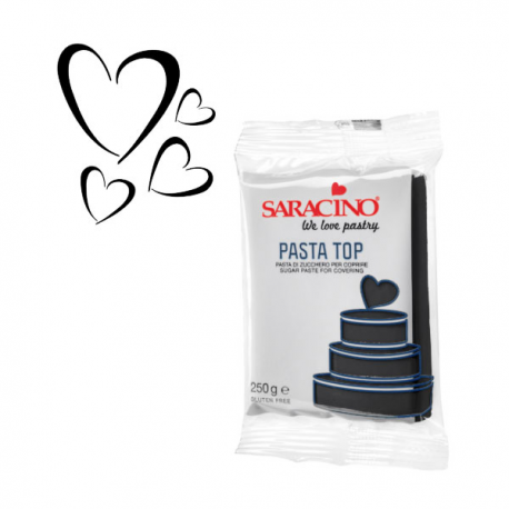 PASTA DI ZUCCHERO Saracino TOP NERA - Da copertura - 250g