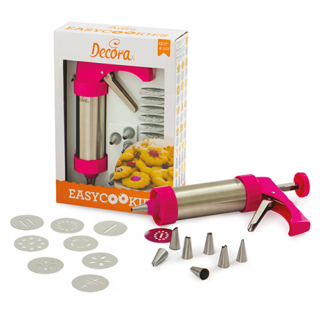 PISTOLA PER BISCOTTI CON 13 TRAFILE E 8 BECCUCCI - COOKIEPRESS DECORA