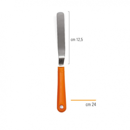 SPATOLINA ANGOLARE in acciaio inox 24cm (lama 12,5 cm)