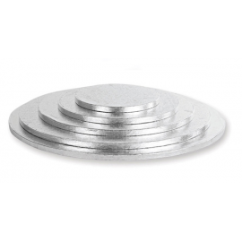CAKEBOARD ARGENTO TONDO Ø 25cm X H 1,2 CM