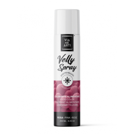 Velly Spray alimentare - ROSA PASTELLO 250ml (Spray effetto velluto)