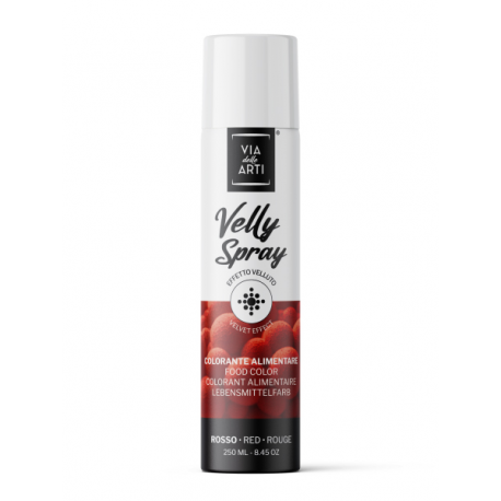 Velly Spray alimentare - ROSSO 250ml (Spray effetto velluto)