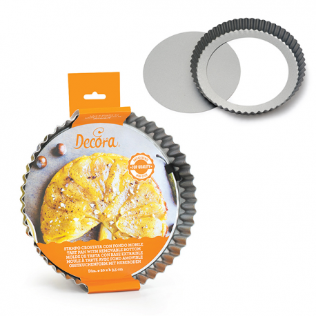 STAMPO PER CROSTATA ANTIADERENTE CON FONDO MOBILE - Diametro 30cm h. 3,5cm