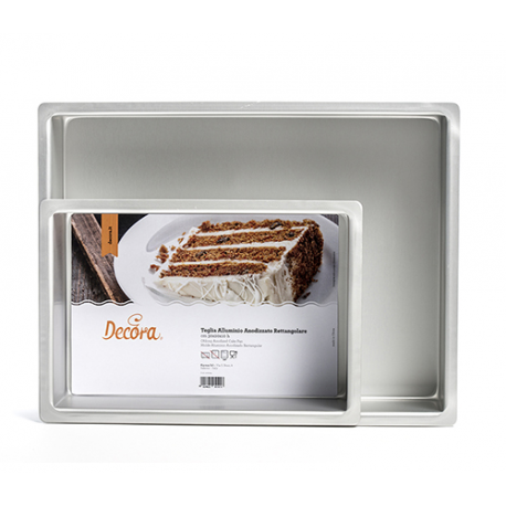 TEGLIA PROFESSIONALE RETTANGOLARE 40x30cm H.7,5cm (in alluminio anodizzato)