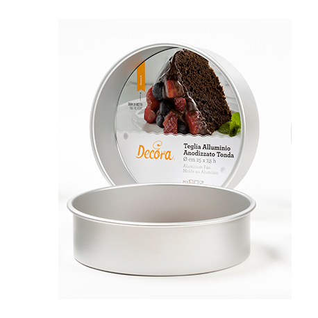 TEGLIA PROFESSIONALE TONDA ø 25 cm H.7,5cm (in alluminio anodizzato)