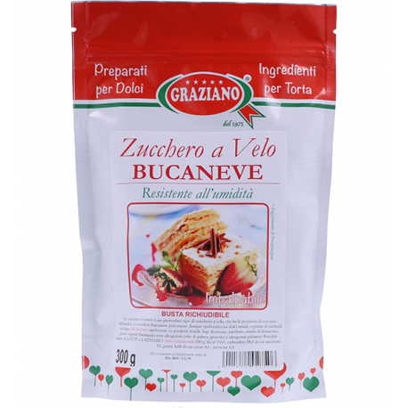 ZUCCHERO A VELO BUCANEVE 300gr (resistente all'umidità)