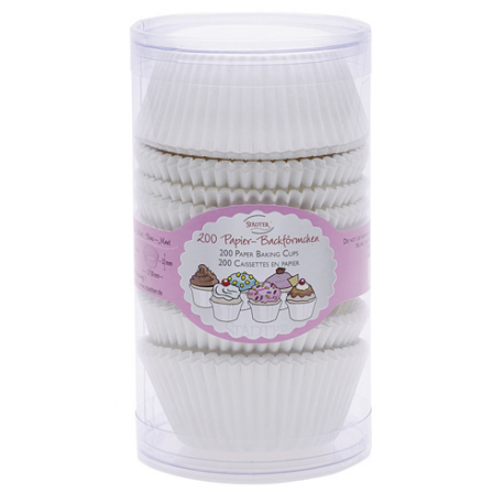 PIROTTINI CUPCAKES-MUFFIN Maxi confezione BIANCHI PZ.200 - Diametro base 5cm