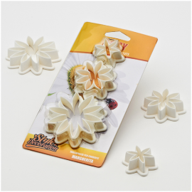 SET TAGLIAPASTA IN PLASTICA FIORI DAISY 3 Pz. - 40/53/73 mm