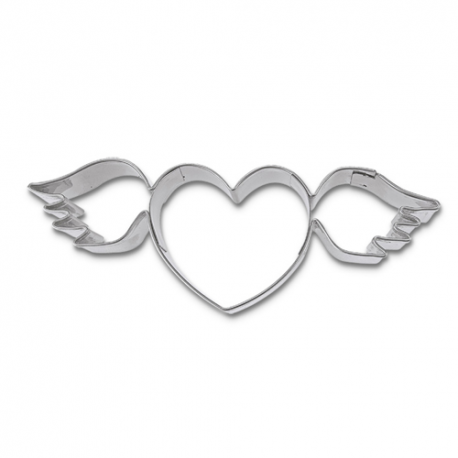 TAGLIAPASTA LOVE - CUORE & ALI 9 cm acciaio inox - Flying Heart