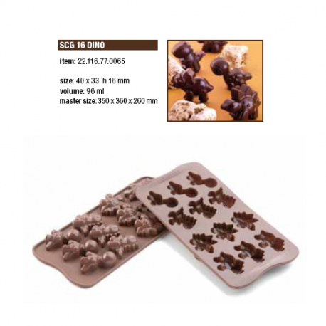 EASY CHOC - DINOSAURI - 40x33 - h 16 mm - Tot. 96 ml