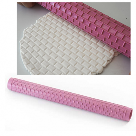 MATTARELLO EFFETTO MATTONI - BRICKS 40cm di lunghezza - 4cm di diametro