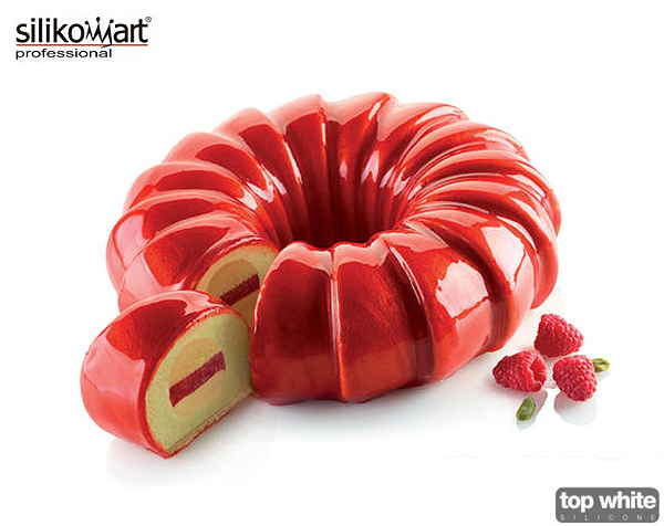 Set di 2 stampi rotondi in silicone per dolci, 10 cm