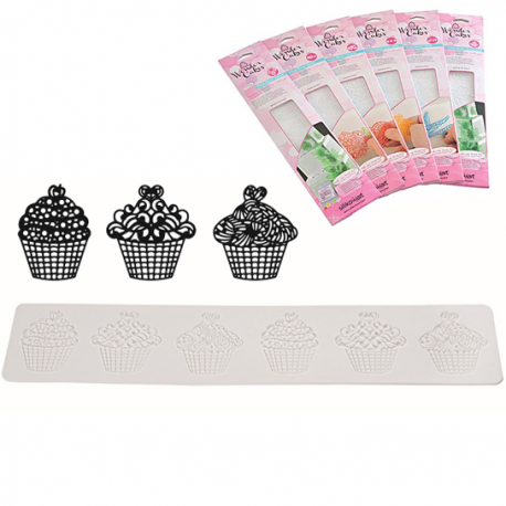 TAPPETINO PER PIZZI - DECORAZIONE \\"CUPCAKES\\" 400x80mm