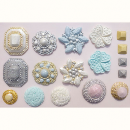 MOLD KAREN DAVIES - STAMPO IN SILICONE ANELLI E GIOIELLI VINTAGE - 10 Cavità