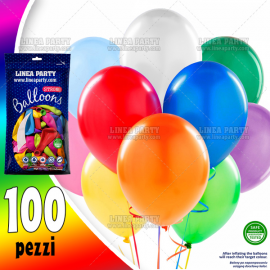 PALLONCINI COLORI ASSORTITI - Pz.100 - ø cm.30