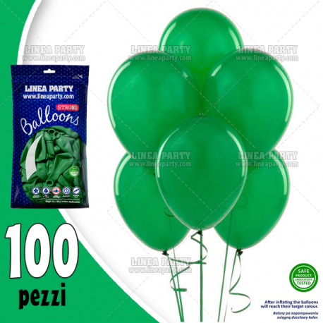 PALLONCINI VERDE BANDIERA - Pz.100 - ø cm.30