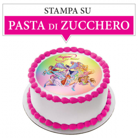 Cialda personalizzata WINX tonda (stampa su pasta di zucchero)