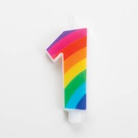 CANDELINA NUMERO 1 RAINBOW SCINTILLANTE