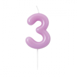 CANDELINA NUMERO 3 MALVA