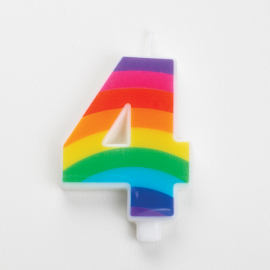 CANDELINA NUMERO 4 RAINBOW SCINTILLANTE