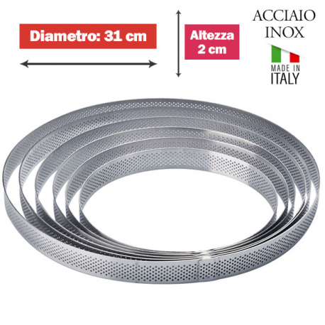 FASCIA MICROFORATA ROTONDA (acciaio inox) DIAM. 31cm x 2cm h.