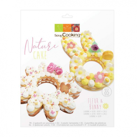 STAMPI PER CREAM TART / FIORE & BUNNY - SET 2 pz. - da 17 a 30cm