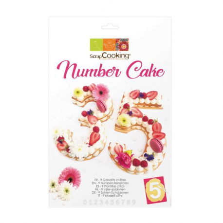 STAMPI PER CREAM TART / NUMERI - SET 9 pz. - h. 28cm