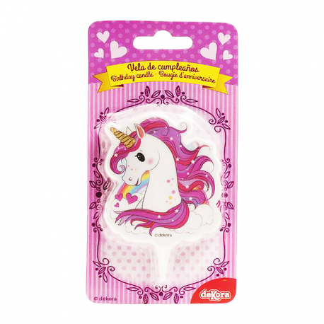 CANDELINA PER TORTA UNICORNO SPARKLE - 7,5 cm
