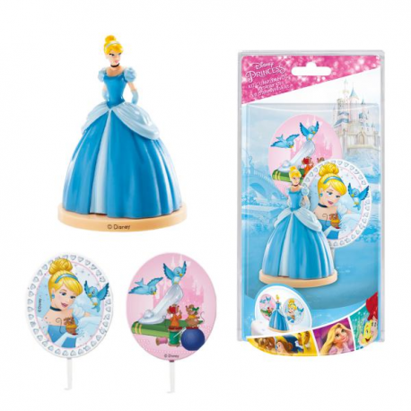 KIT CAKE TOPPER: CENERENTOLA CON PICKS 8,5cm