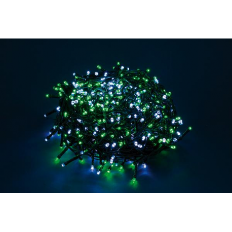 1000 LED - LUCE VERDE/BIANCA (Uso interno ed esterno / 8 giochi di luce) 50 mt