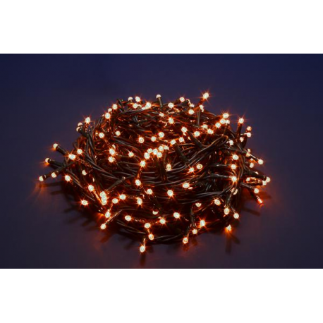 180 LED - LUCE CALDA (Uso interno ed esterno / 8 giochi di luce) 9 mt